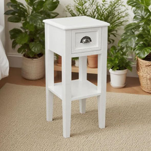 white furniture,white bedside